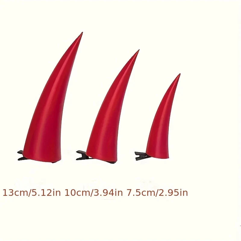 Red Devil Horn Hair Clip