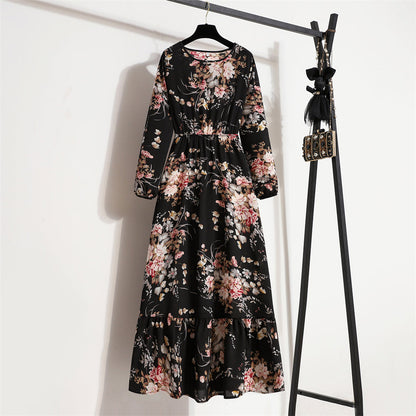 Floral Bohemian Chiffon Maxi Dress