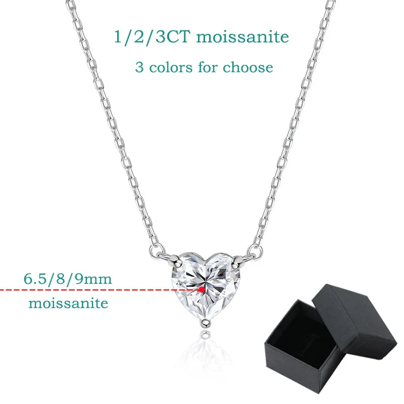 Heart Cut Moissanite Necklace