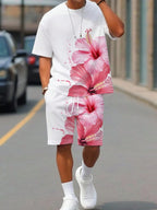 Athletic T-Shirt Drawstring Shorts Set