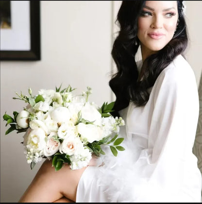 Silk Boudoir Wedding Robe