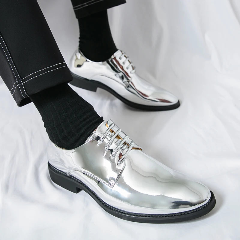 Patent Leather Pointed Oxfords