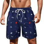 Palm Tree Print Swim Trunks