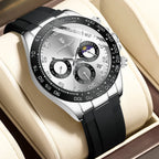 POEDAGAR Military Chronograph Silicone Watch