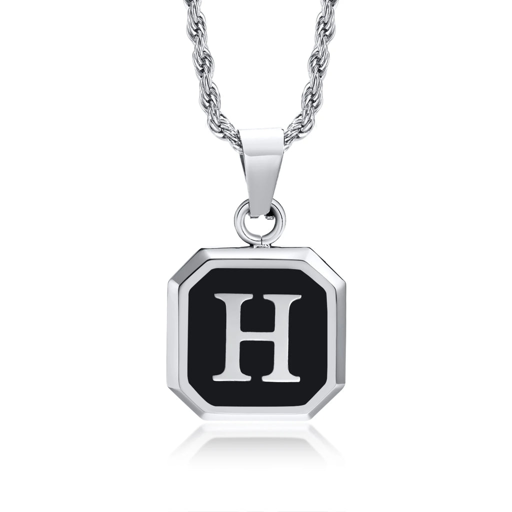 Initials Letter Pendant Necklace