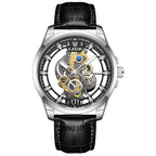 LIGE Gold Skeleton Vintage Watch