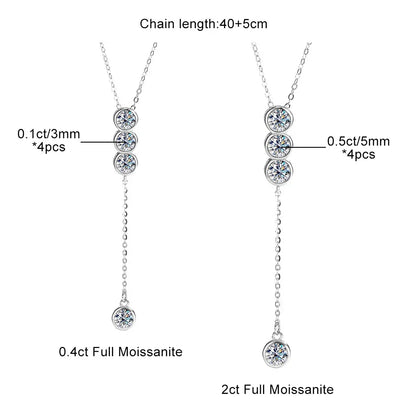 Houtros D Color Moissanite Necklace