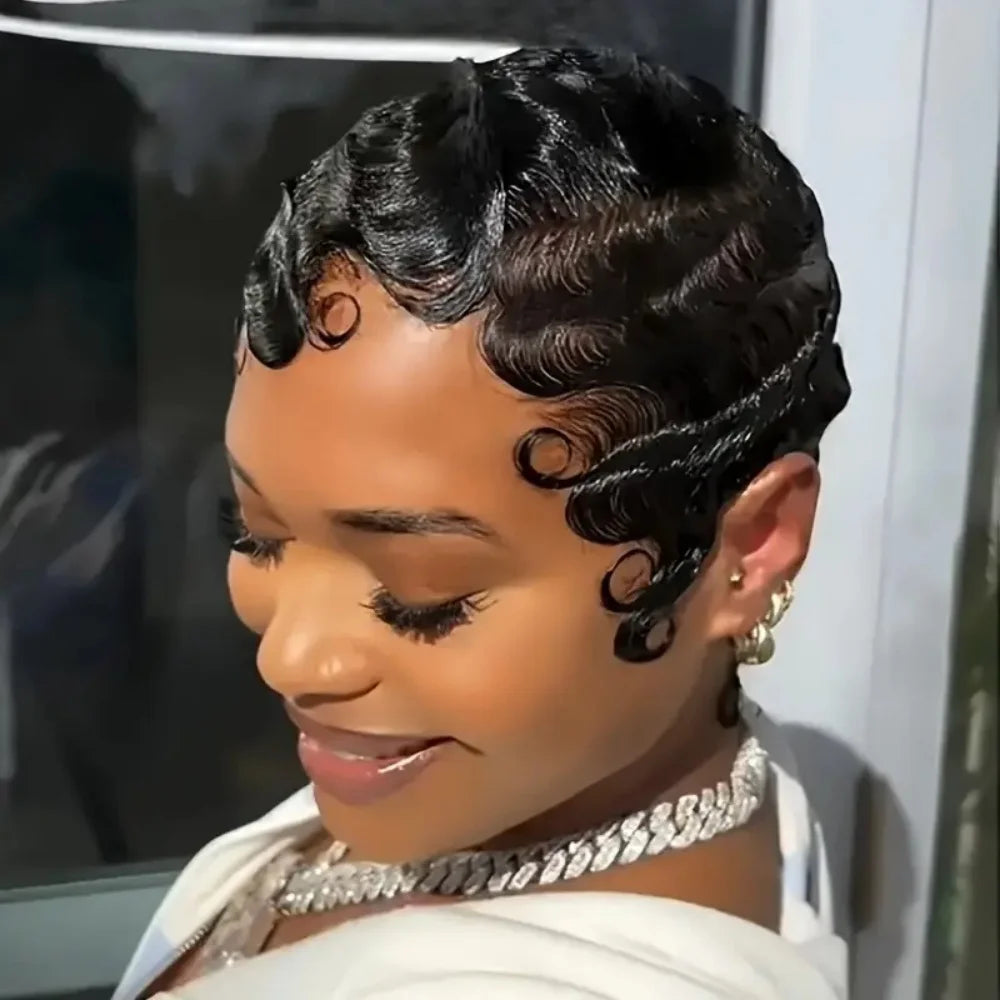 Women Pixie Cut Wig