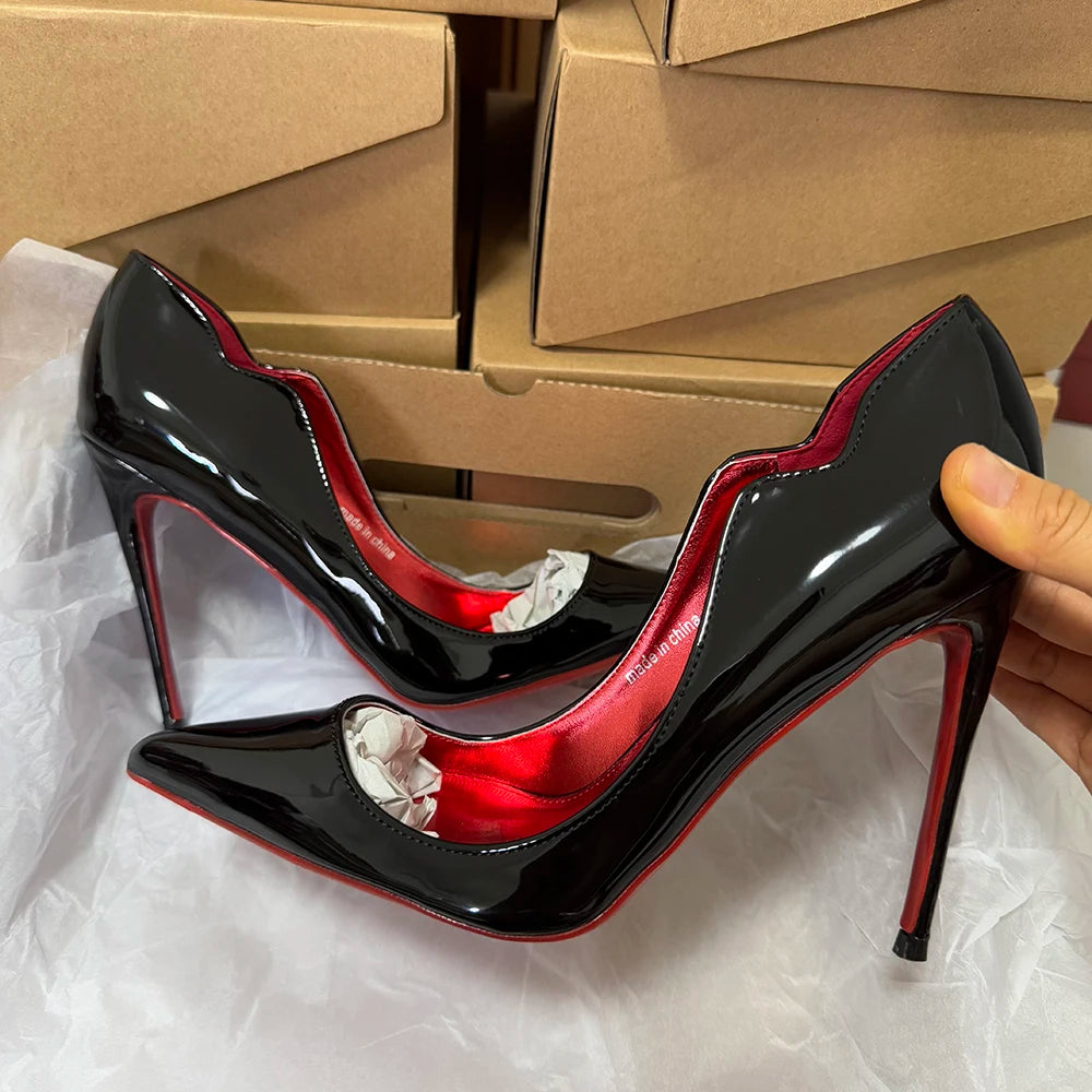 Patent Leather Pointed Stiletto Heels