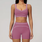 Knit Construction Sleeveless True-To-Size Fit Two-Piece Yoga Set