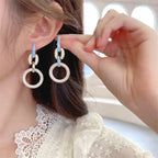 Crystal Leaf Drop Earrings