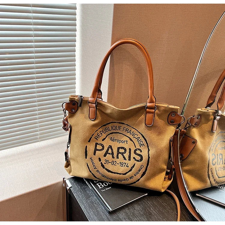 Retro Canvas Tote Bag