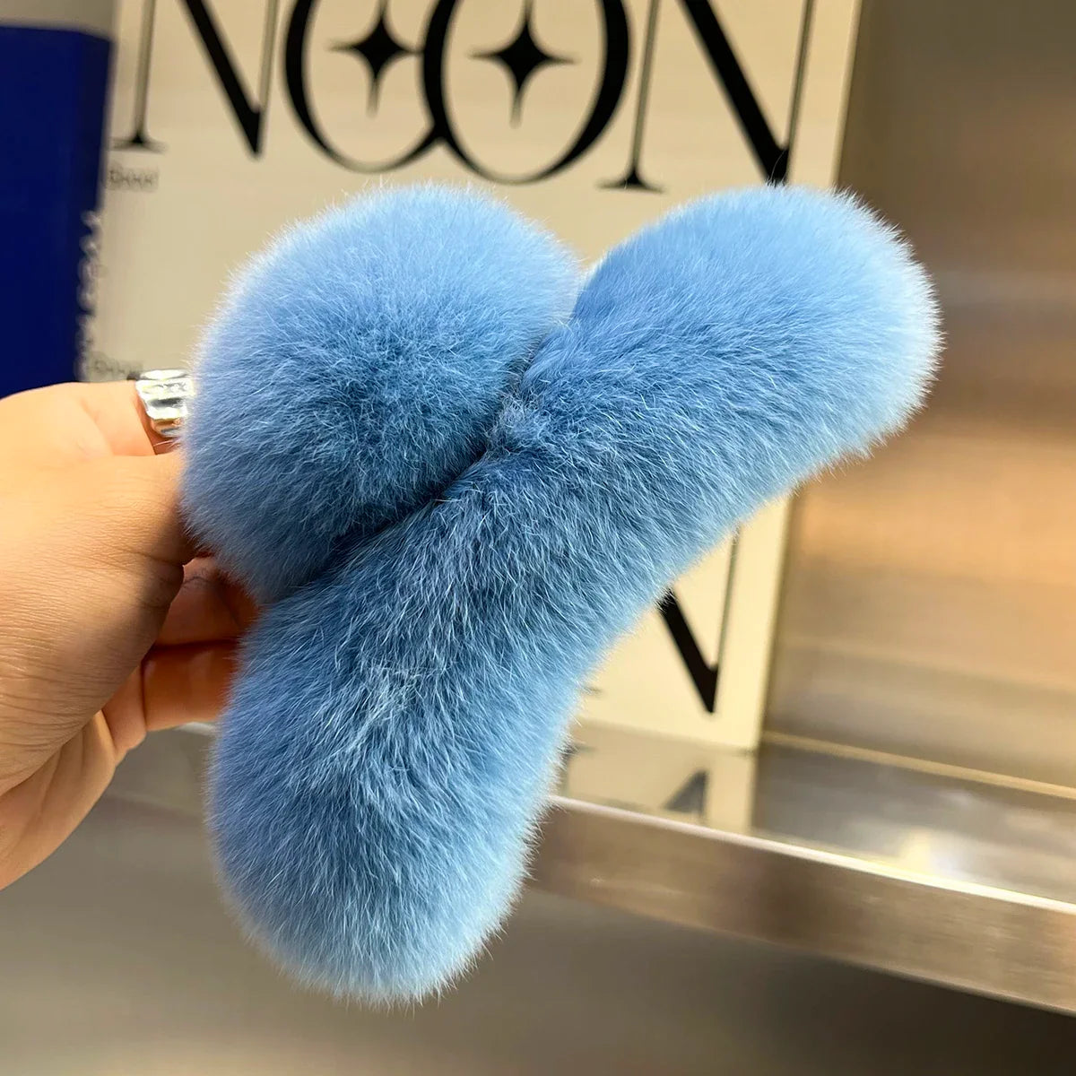 Elegant Winter Fuzzy Hair Claw