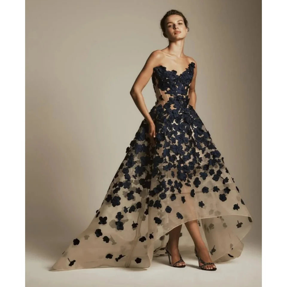 Appliqued Sweetheart Ball Gown