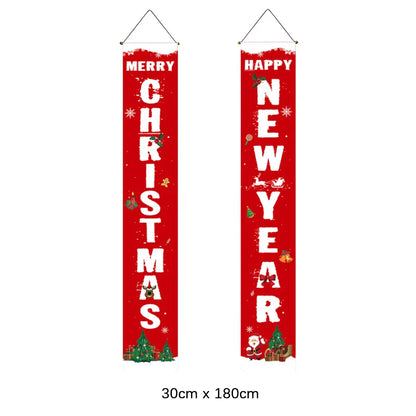 Christmas Hanging Door Banner Snowman Santa Decoration