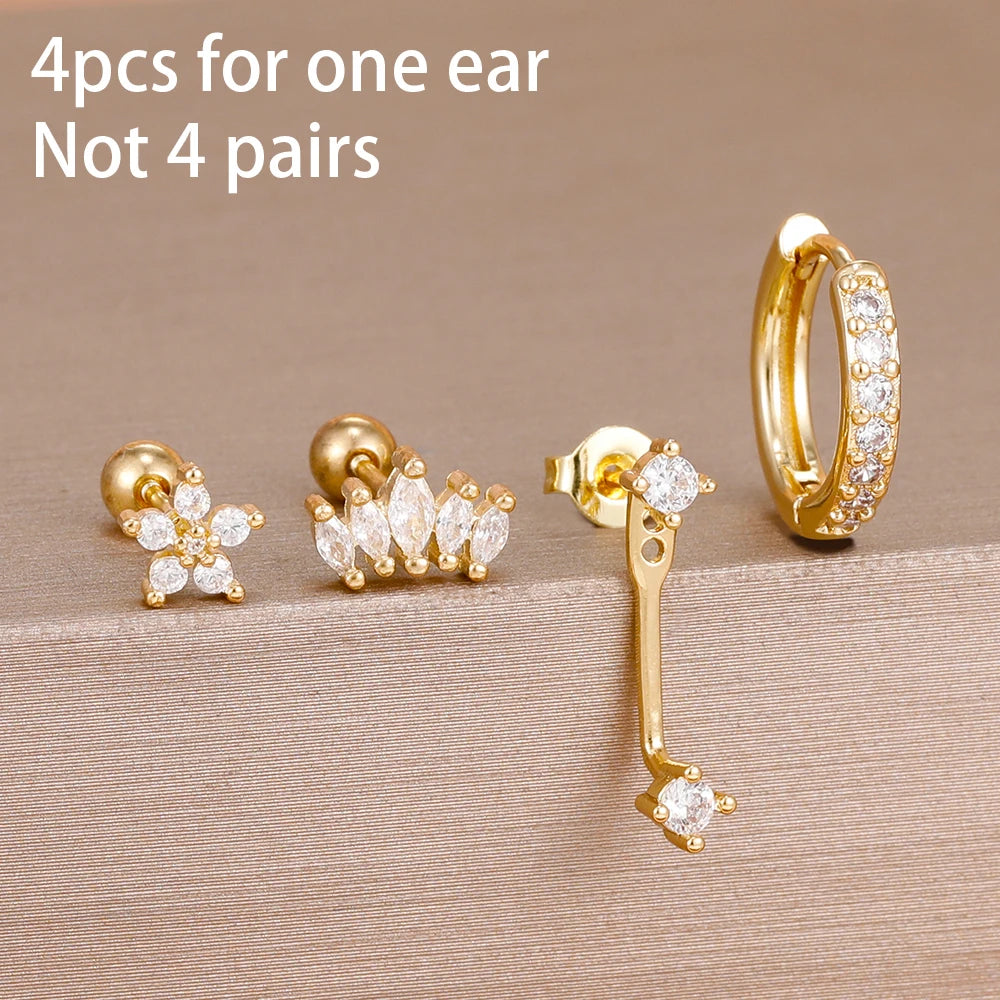 Zircon Water Drop Hoops