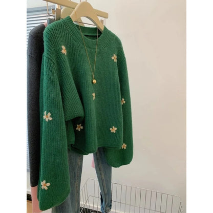 Loose Green Pullover Sweater