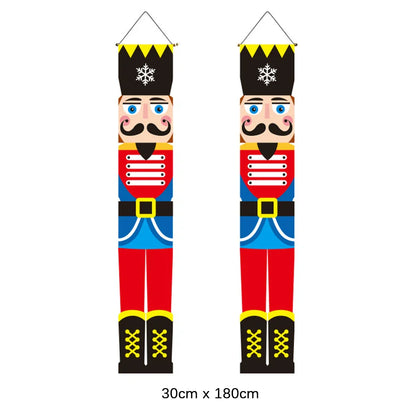 Christmas Hanging Door Banner Snowman Santa Decoration