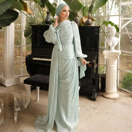Elegant Ruched Mermaid Maxi Dress