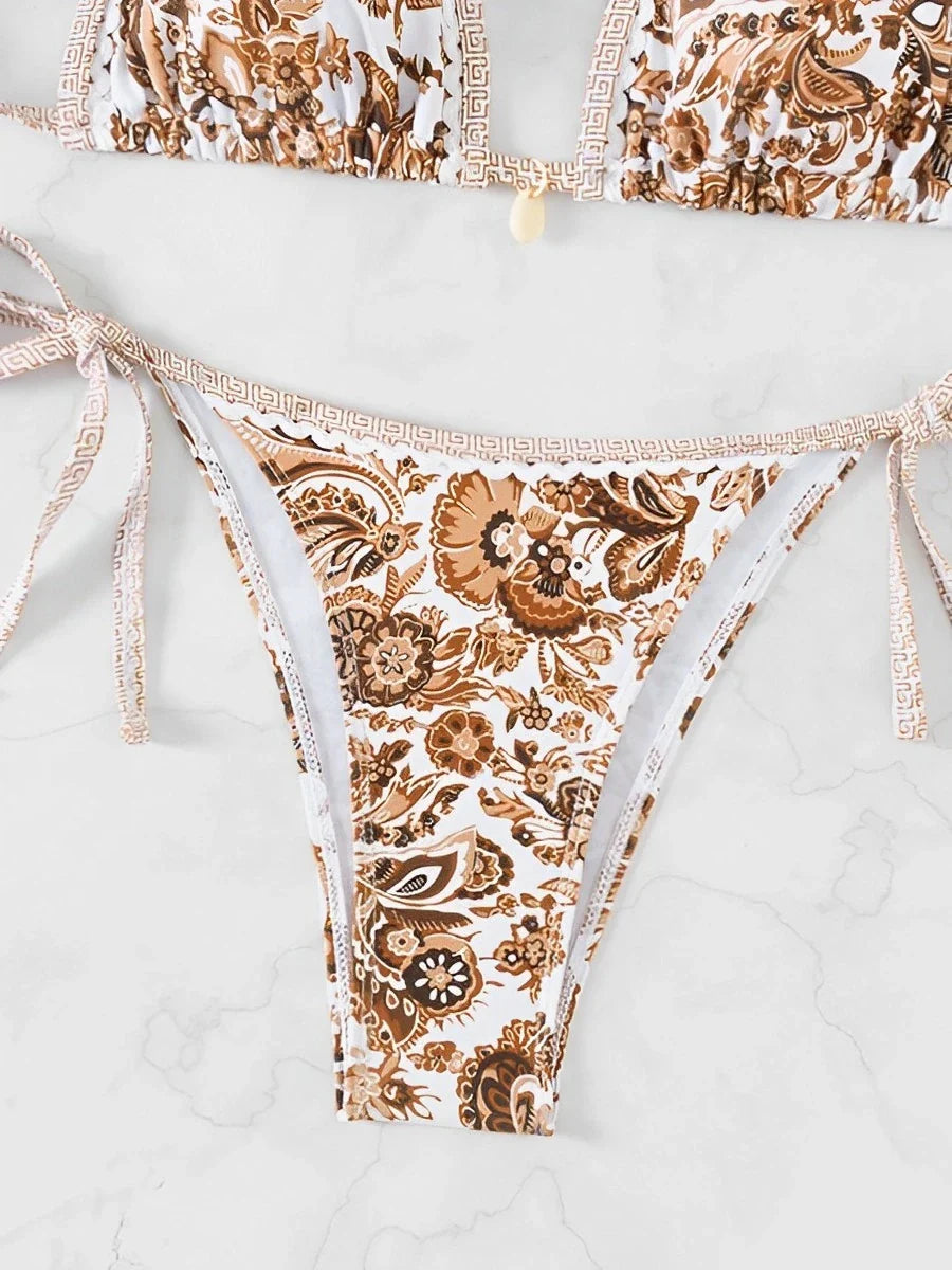 Halter String Bikini Set