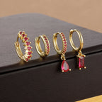 Zircon Water Drop Hoops