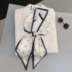 Horse Pattern Long Silk Scarf