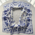 Elegant Floral Print Square Scarf