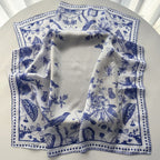Elegant Floral Print Square Scarf