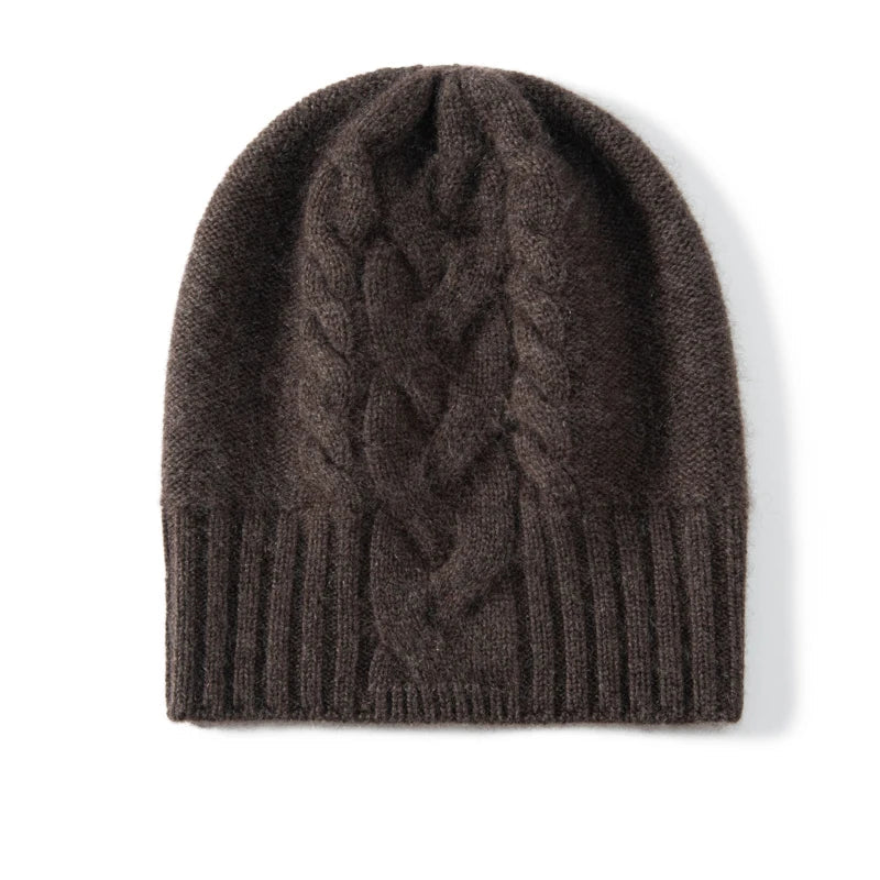 Twisted Flower Cashmere Beanie