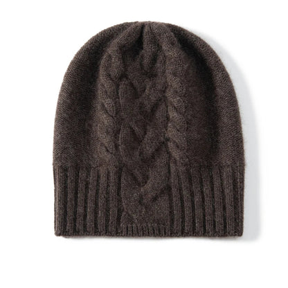 Twisted Flower Cashmere Beanie