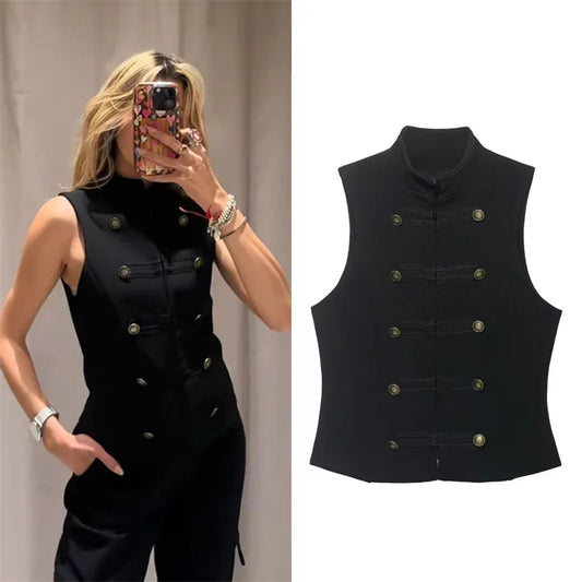 Button Vest Coat