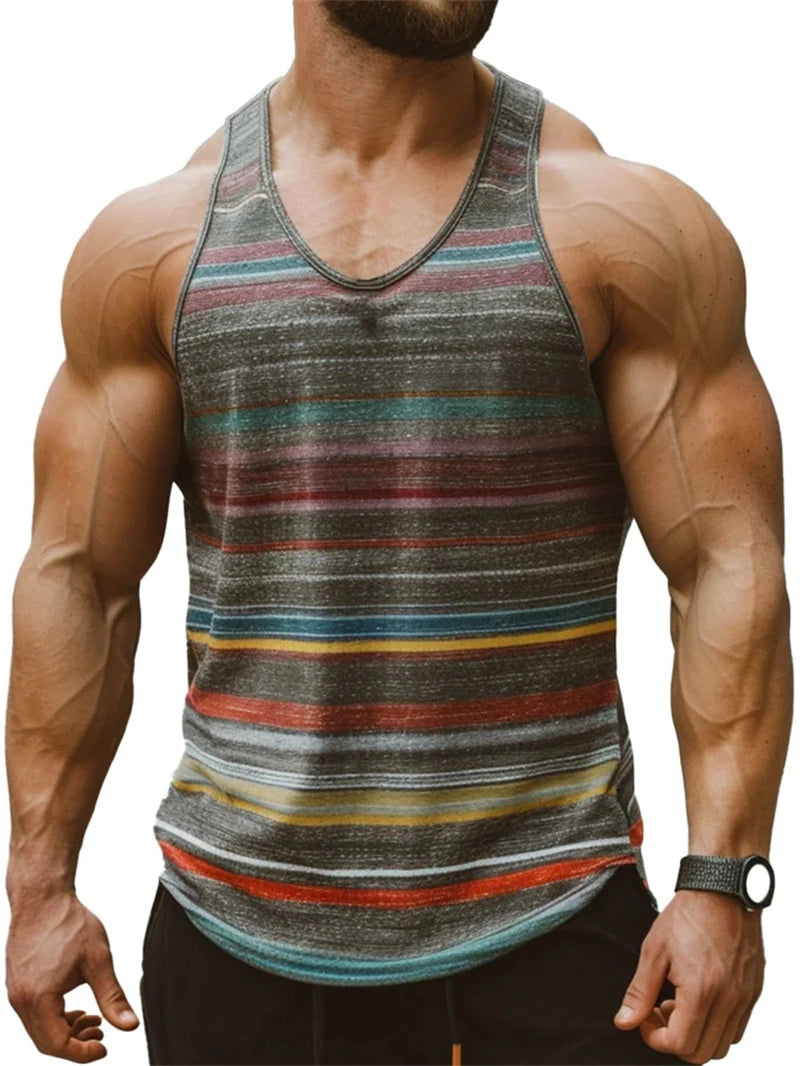 Vintage Stripe Quick-Dry Tank Top