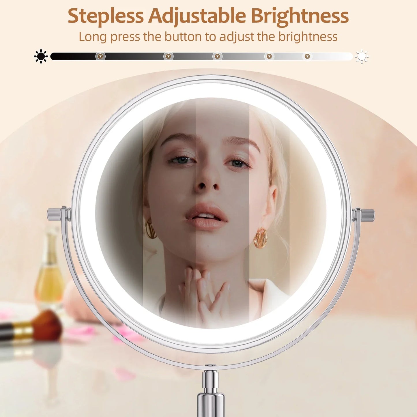 Adjustable Lighted Makeup Mirror