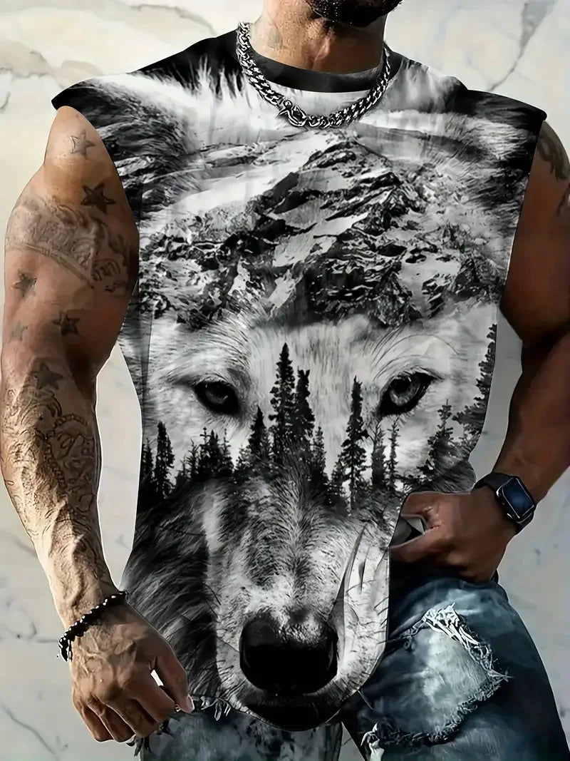 Retro Motorcycle Graphic Vest