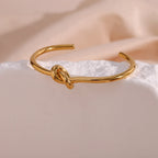 Round Gold Cuff Bracelet