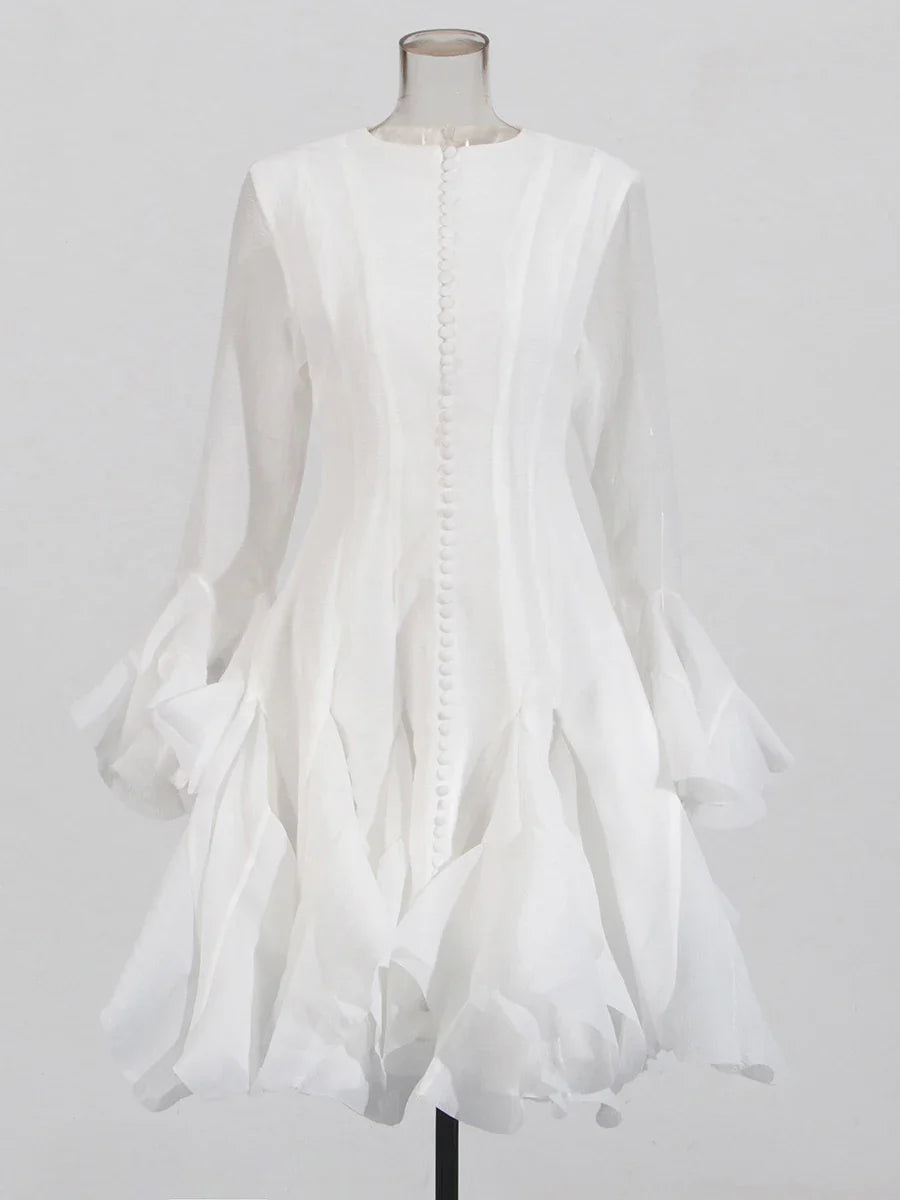 Sweet Ruffles Knee-Length Dress