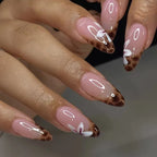 French Tip Orchid Press Nails