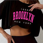 Brooklyn Graphic Crop T-Shirt