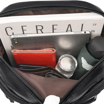 Women Leather School Bookbag