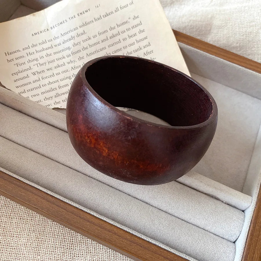 Vintage Wooden Round Bangle