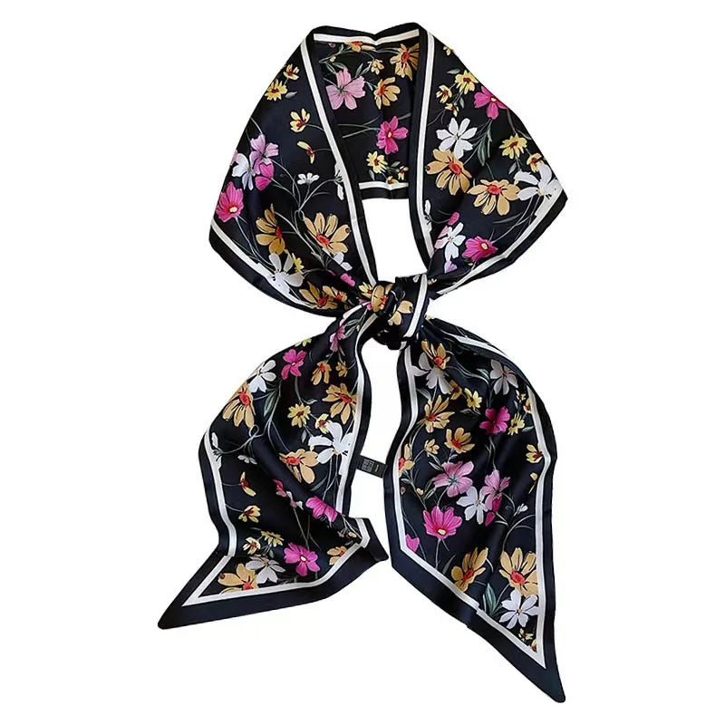 Horse Pattern Long Silk Scarf