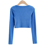 Broadcloth Solid V-Neck True-To-Size Fit Crop Top