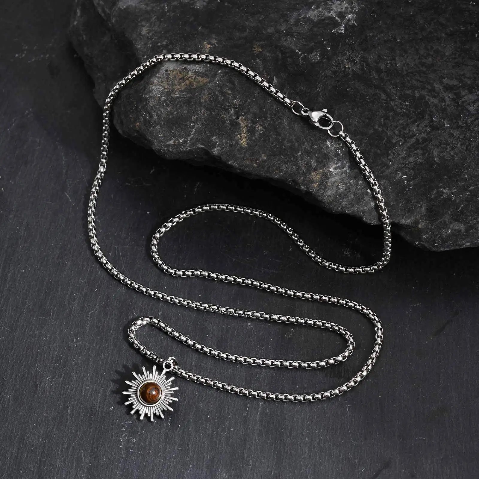 Vnox Sunflower Pendant Necklace
