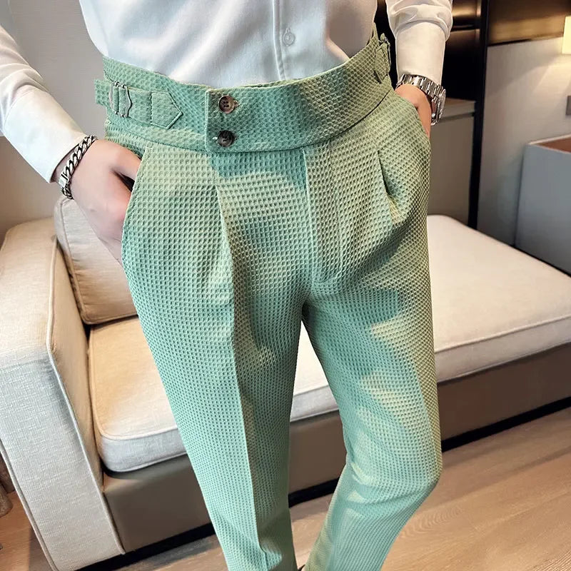High-Waist Formal Slim Dress Pants