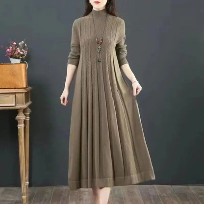 Loose Half-High Collar Dress