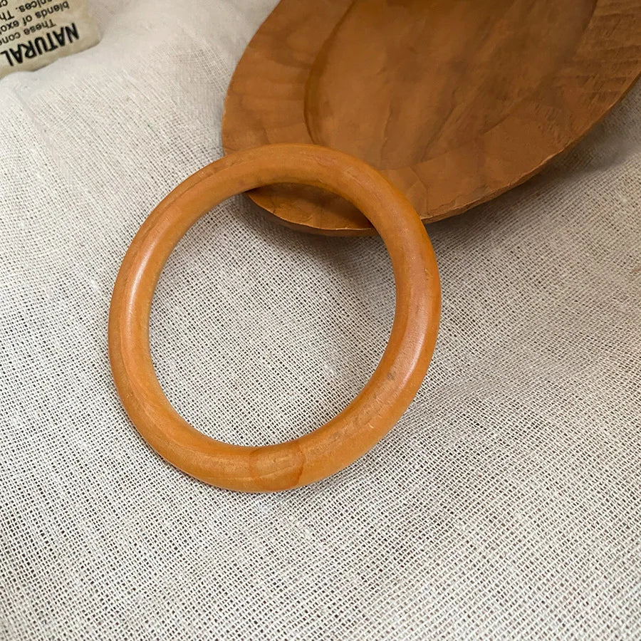 Vintage Wooden Round Bangle
