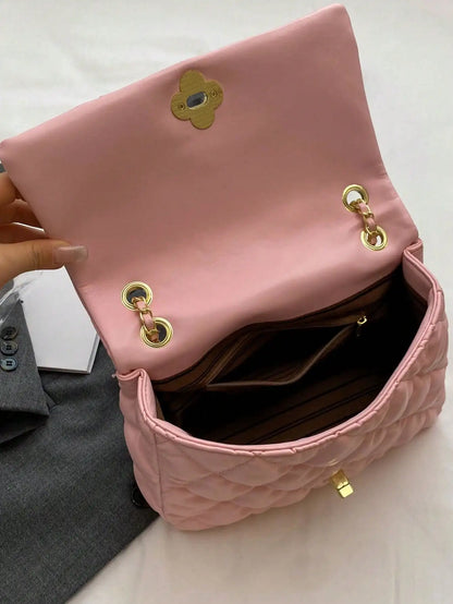 Diamond Pattern Shoulder Bag