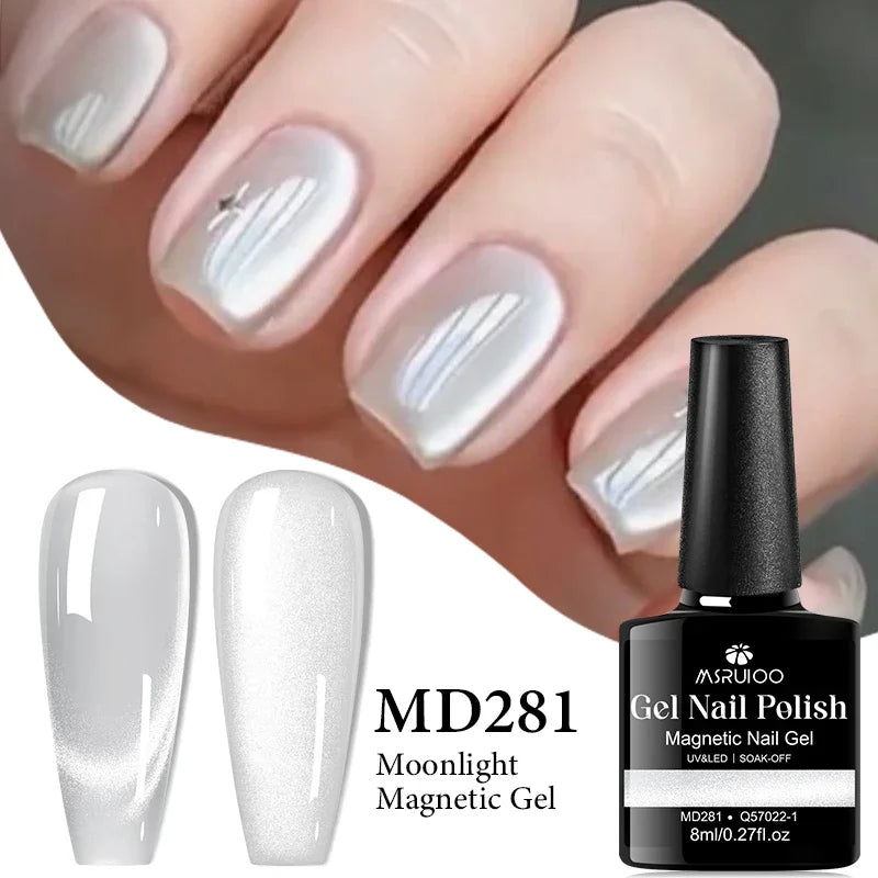 Moonlight Cat Magnetic Gel Nail