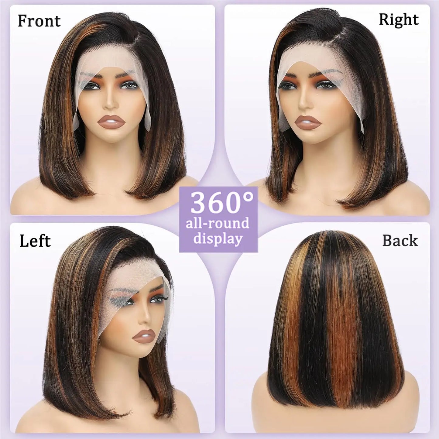 High Density Straight Human Hair Wigs
