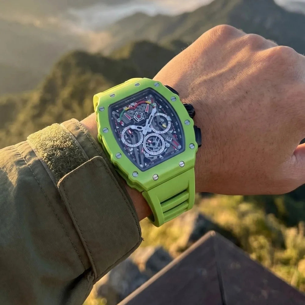ONOLA Tonneau Silicone Quartz Watch